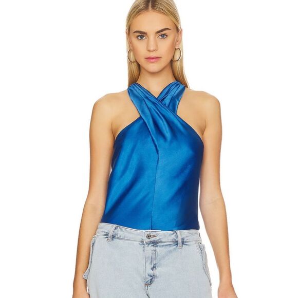 NWT Veronica Beard Stewart Top in Azure Blue
Size 10 Silk Revolve - Picture 1 of 15